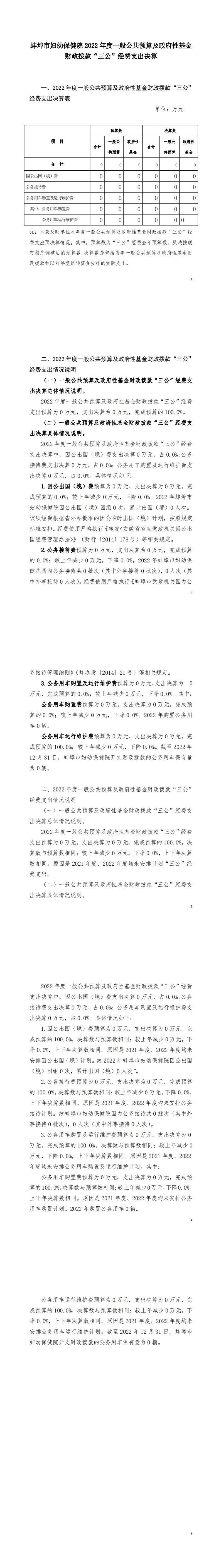 蚌埠市妇幼保健院2022年度一般公共预算及政府性基金财政拨款“三公”经费支出决算_00.jpg